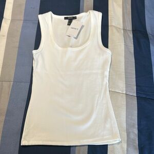 Forever 21 Cream Fitted Tank Top
